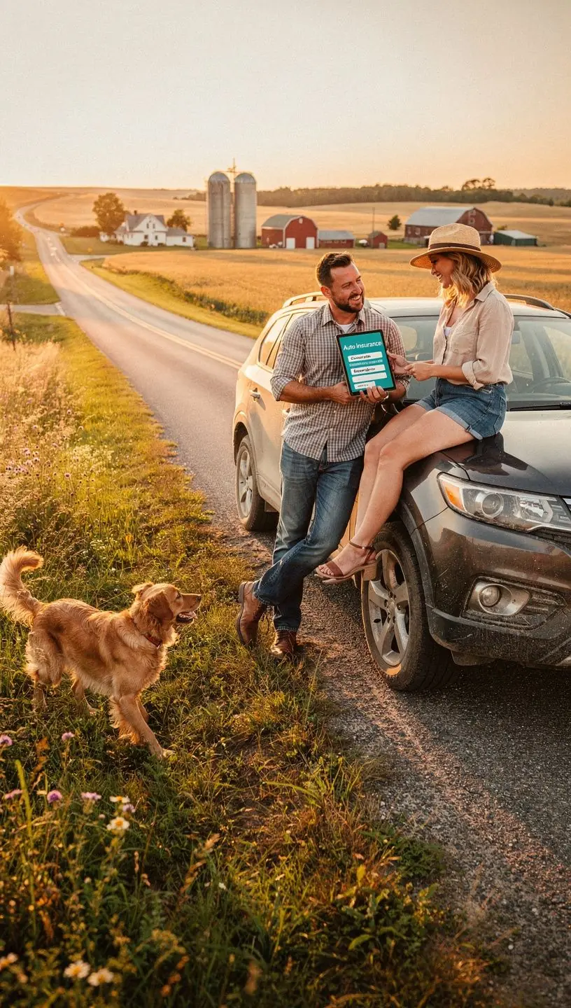 Водитель, заполняющий онлайн-заявку на страхование автомобиля